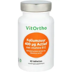 Vitortho Foliumzuur 400 mcg met vitamine B12