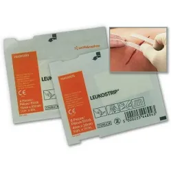 Leukostrip wondhechtstrips 1 vel 6,4 x 76mm 4 strips