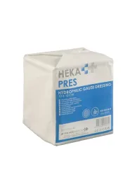 Heka pres hydrofiel gaaskompres 10 x 10 cm niet-steriel - 8 lagen 100 stuks