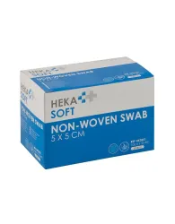 Heka soft non-woven kompres 5 x 5 cm steriel - 4 lagen 100 stuks