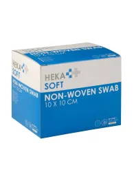 Heka soft non-woven kompres 10 x 10 cm steriel - 4 lagen 100 stuks