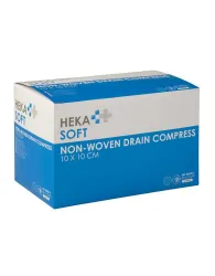 Heka soft non-woven drainkompres 10 x 10 cm steriel - 4 lagen 80 x 2 stuks