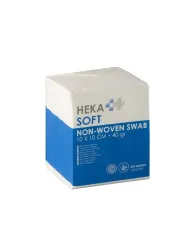 Heka soft non-woven kompres 10 x 10 cm niet steriel - 4 lagen (40 gram) 100 stuks