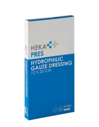 Heka pres hydrofiel gaaskompres 10 x 20 steriel - 12 lagen 5 x 1 stuk