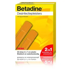 Betadine desinfectiepleisters 2 x 7 cm 20 stuks