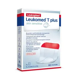 Leukomed T plus eilandpleister 7,2 x 5 cm 5 stuks